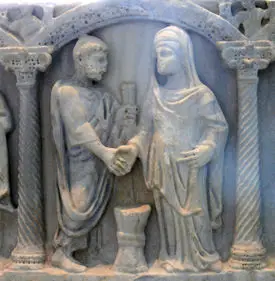 Sacrophagus of the Dioscures - depicting a marriage