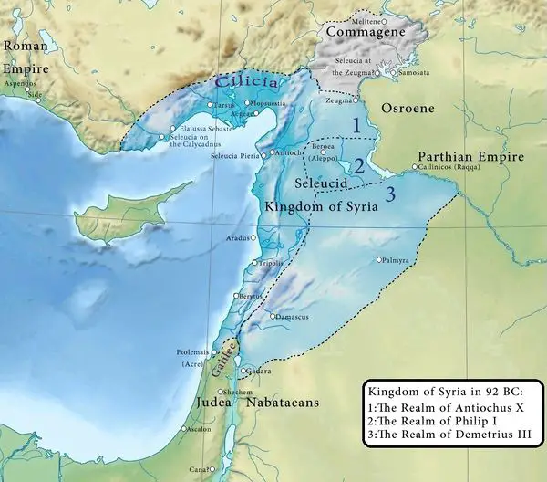 How Did The Seleucid Empire Collapse DailyHistory Org   600px Seleucids 92 BC 