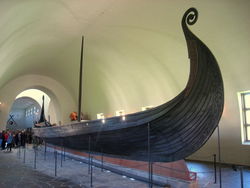 Oseberg ship, Kulturhistorisk museum (Viking Ship Museum), Oslo, Norway.